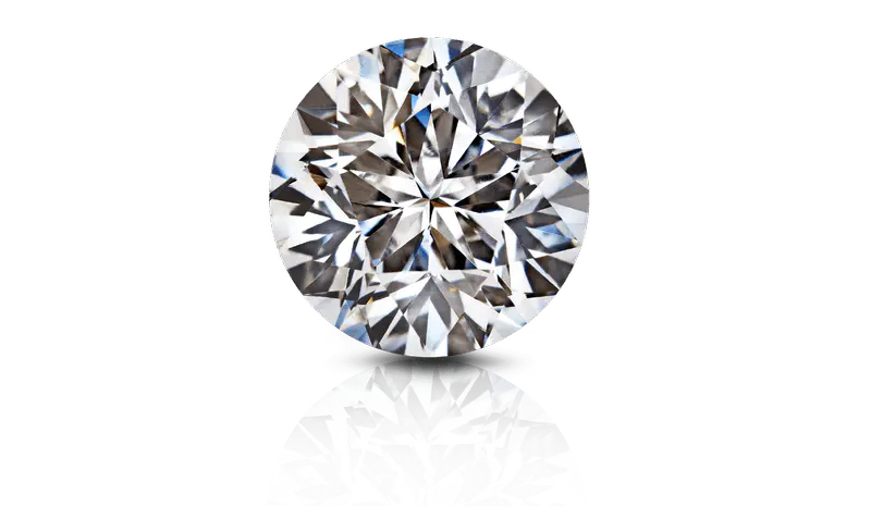 Draufsicht auf die Krone eines Diamanten im Leonardo da Vinci Schliff, Darstellung der göttlichen Proportion (Goldener Schnitt) mit 57 Facetten, Diamant-Full-Service MORGENROT Diamonds Gottmadingen.